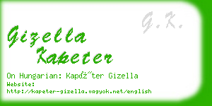 gizella kapeter business card